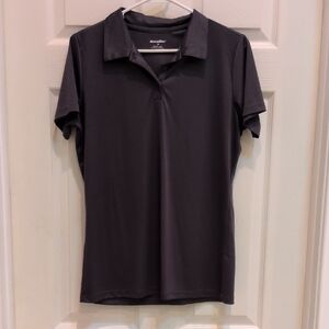 Animal Den Women's Dark Gray Polo Shirt Size Medium